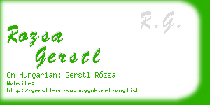rozsa gerstl business card